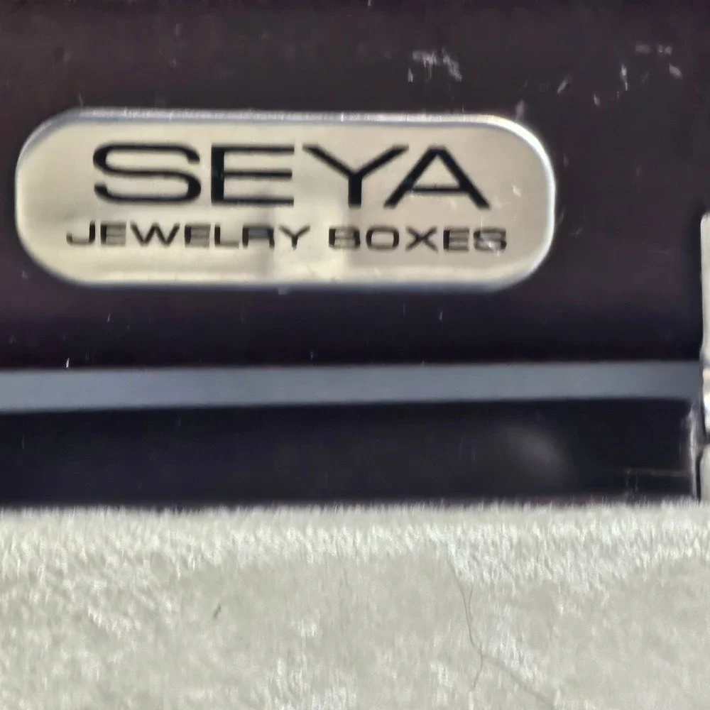 Brown Wooden Jewelry Box with Mirror, Velvet Lining, Drawers, Hooks for Jewelry